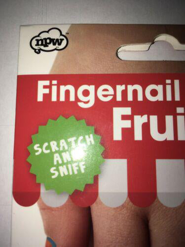 Fingernail Friends Scratch and Sniff Fruit Nail Art Stickers. NPW. Huge Saving