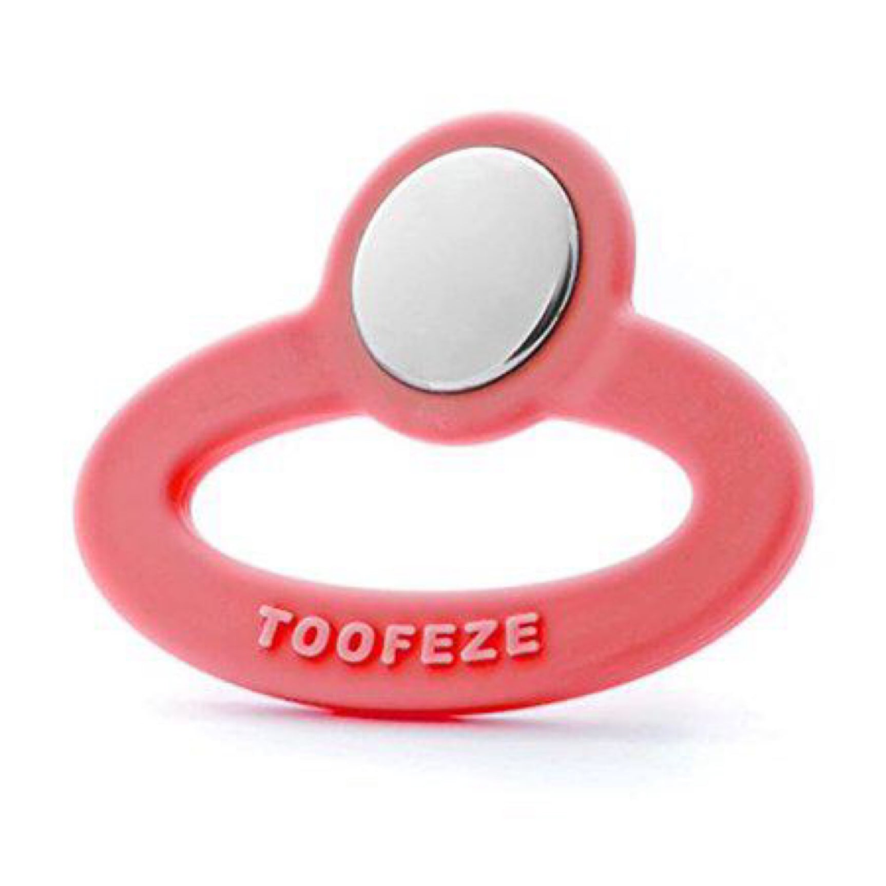 Toofeze Ice Cold Baby Teether Toy – Fast Pain Relief – All Natural Silicone and Stainless – Ages 3 mos+ (Coral Pink)
