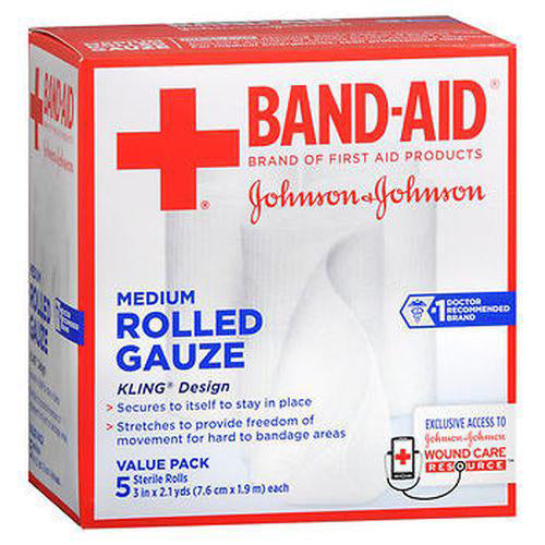 Band-aid Flexible Rolled Gauze 3 in x 2.1yds