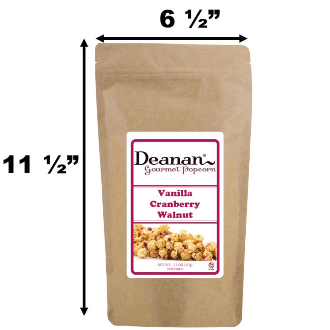 Deanan’s Vanilla Cranberry Walnut Popcorn - 20 Count Kraft Bags - Image 3