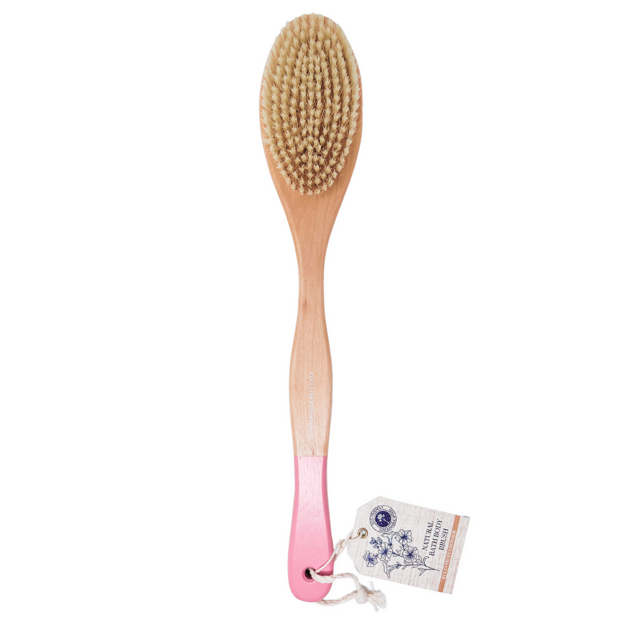 RL438 Bamboo Bath Brush: White