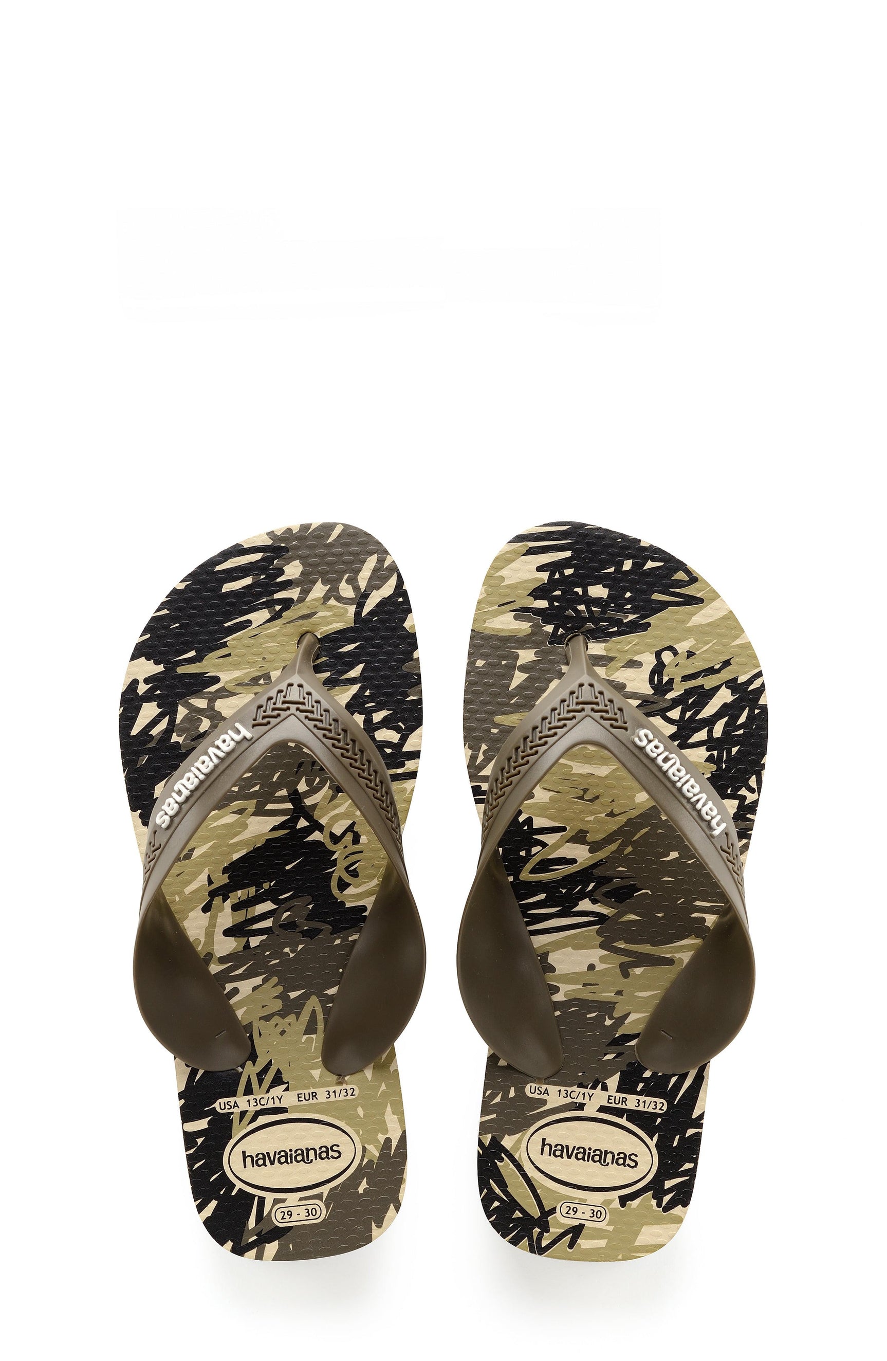 Kids Havaianas Boys Max Trend Rubber Slip On /Beige Toddler