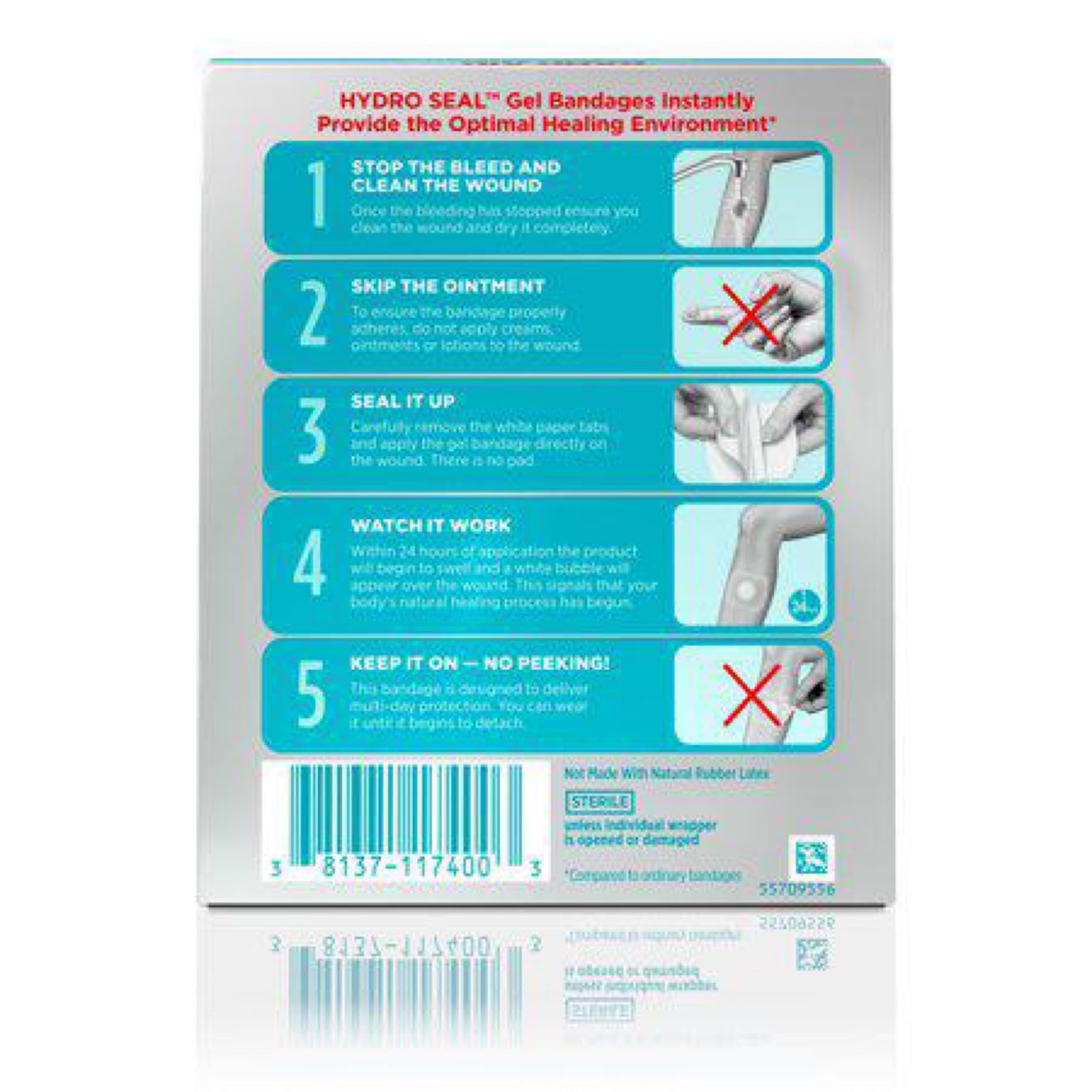 Tira adhesiva Band-Aid Water Block Flex extragrande