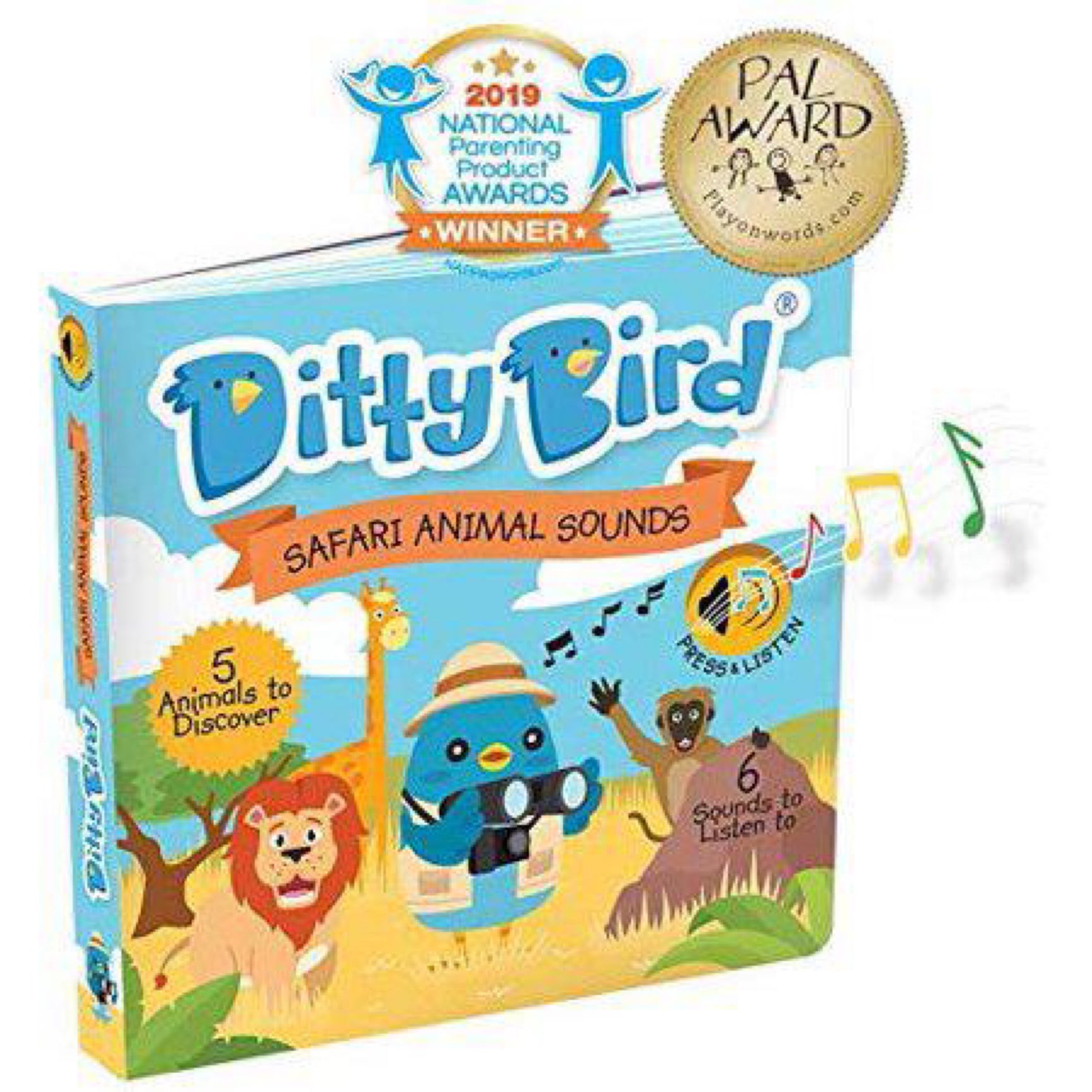 Ditty Bird Safari Animal Sounds Book
