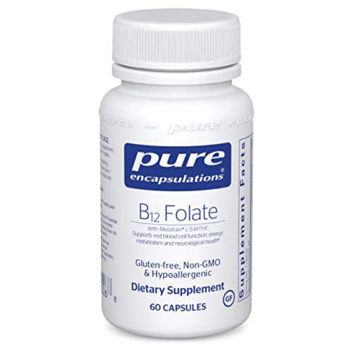 Pure Encapsulations B12 Folate | Energy Supplement to Support Well Being erves health* | 60 Capsules