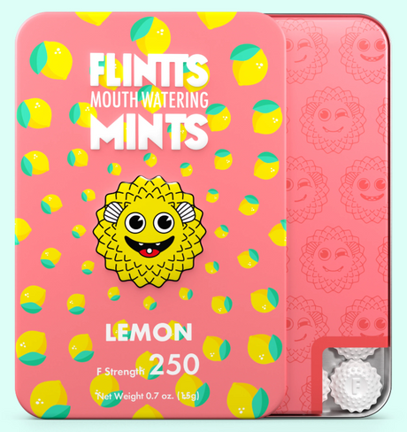 Flintts Mouth Watering Mints Lemon Favored