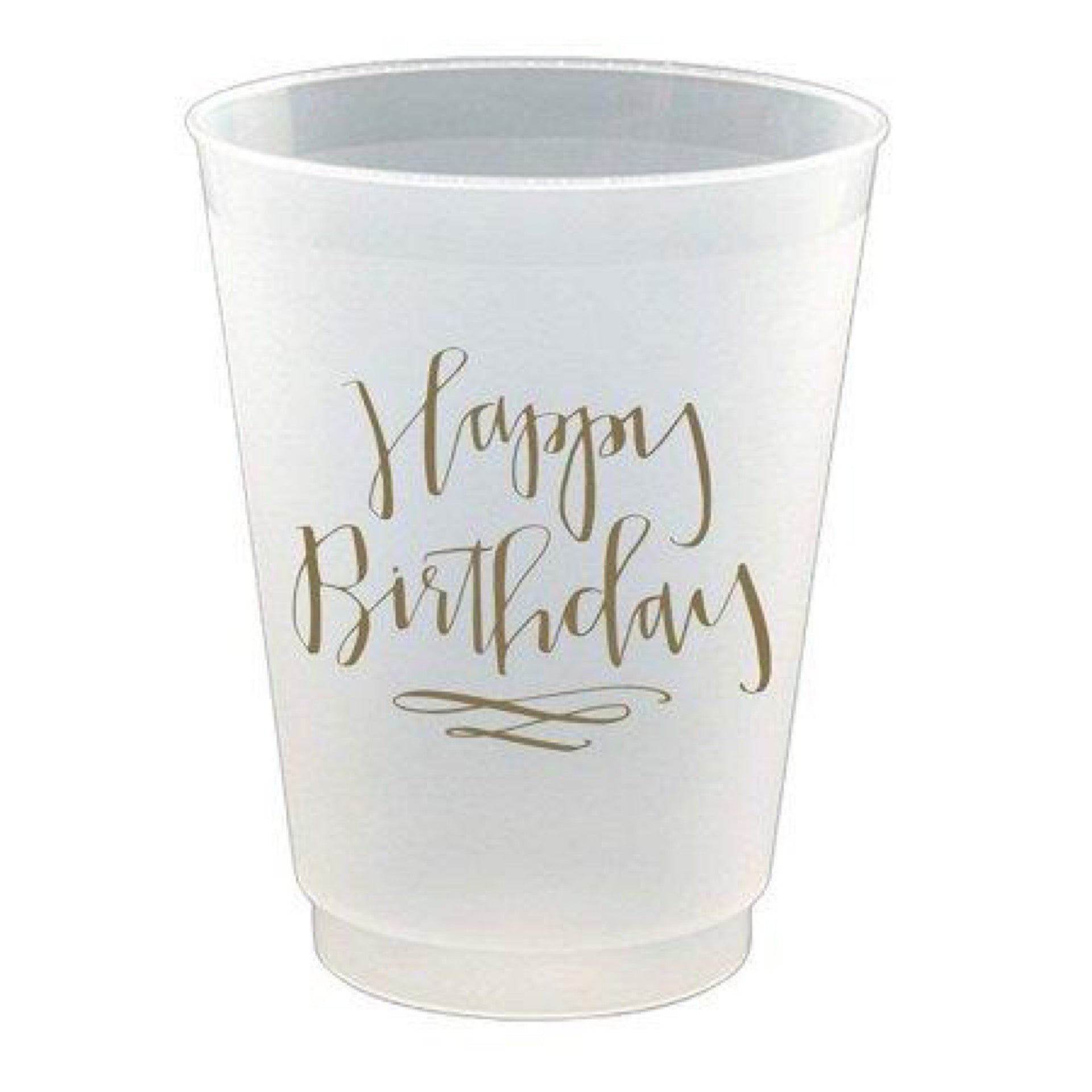 Slant Collections Happy Birthday Frost Flex Cups Set of 8