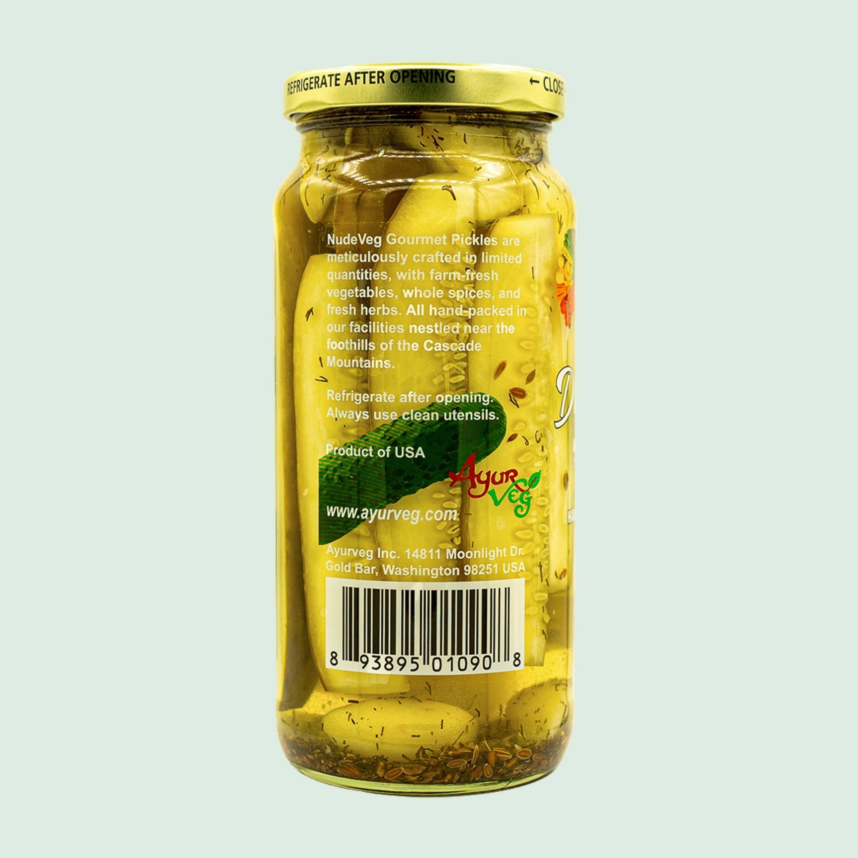 Lanzas de pepinillos encurtidos | Especias suaves artesanales | Fresco de granja 450 g