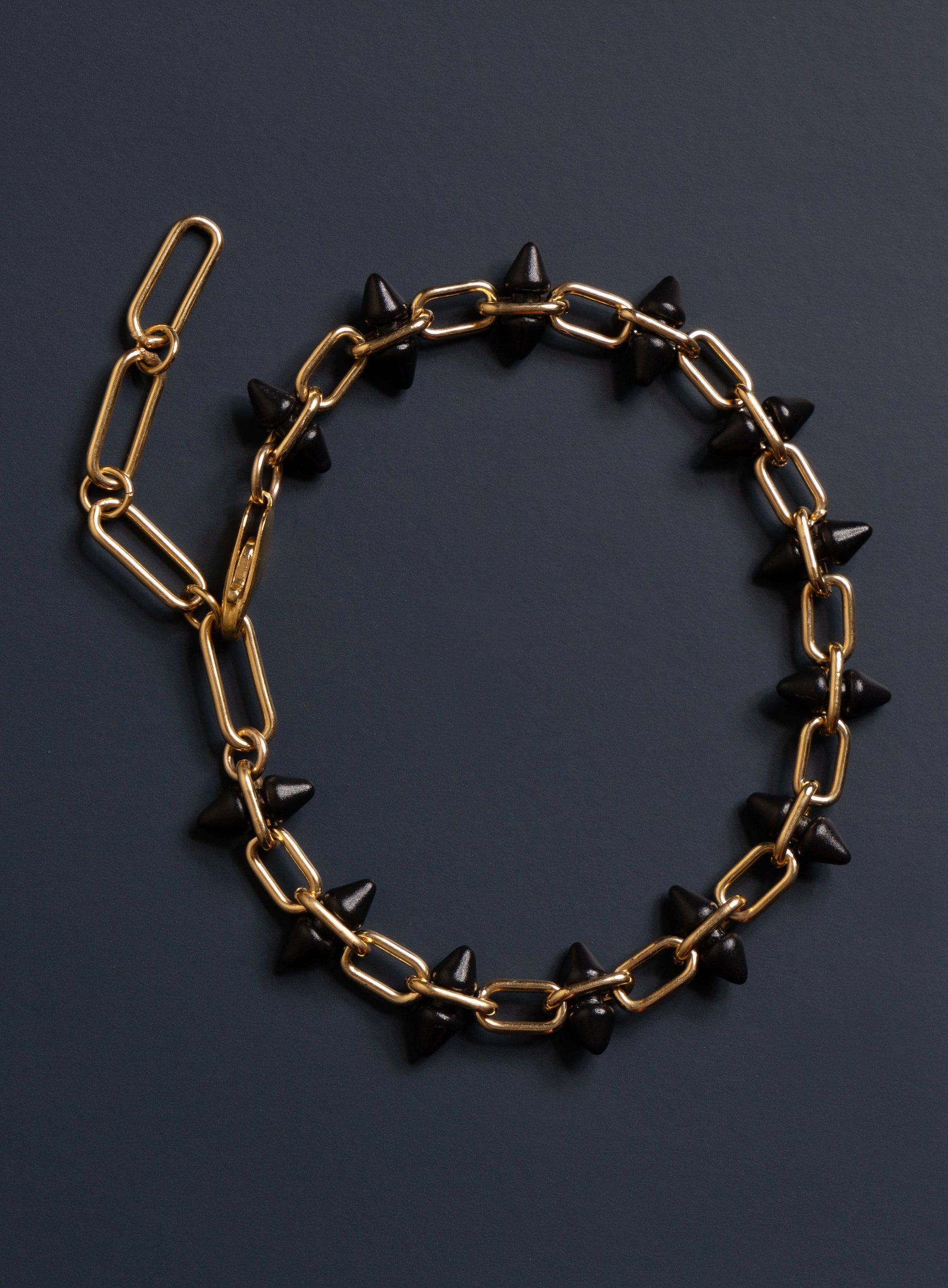 We Are All Smith 14k Gold Filled and Titanium Adjustable Spike Men's Bracelet - Image 3