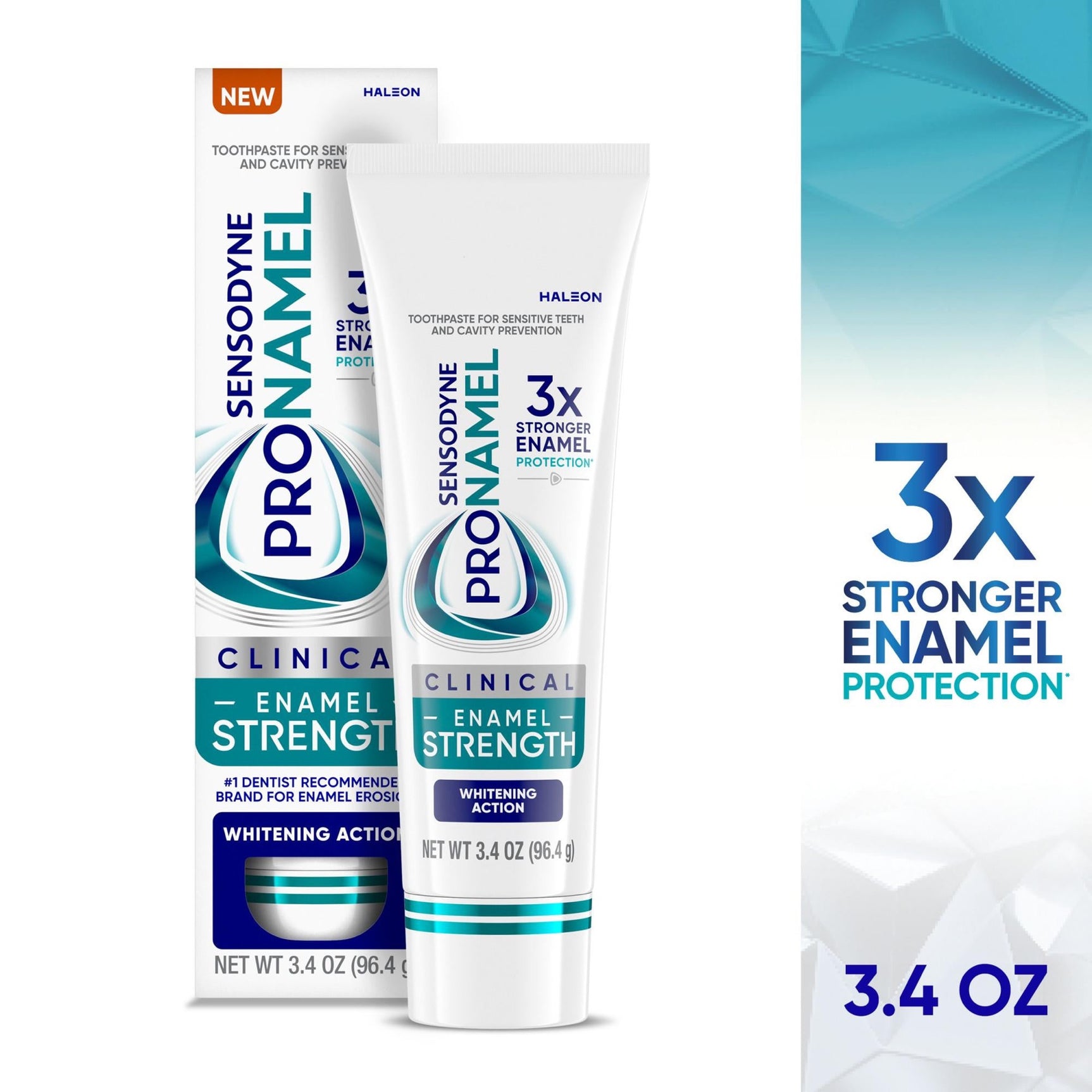 Sensodyne Pronamel Clinical Enamel Strengthening Toothpaste Whitening Action 3.4 Oz