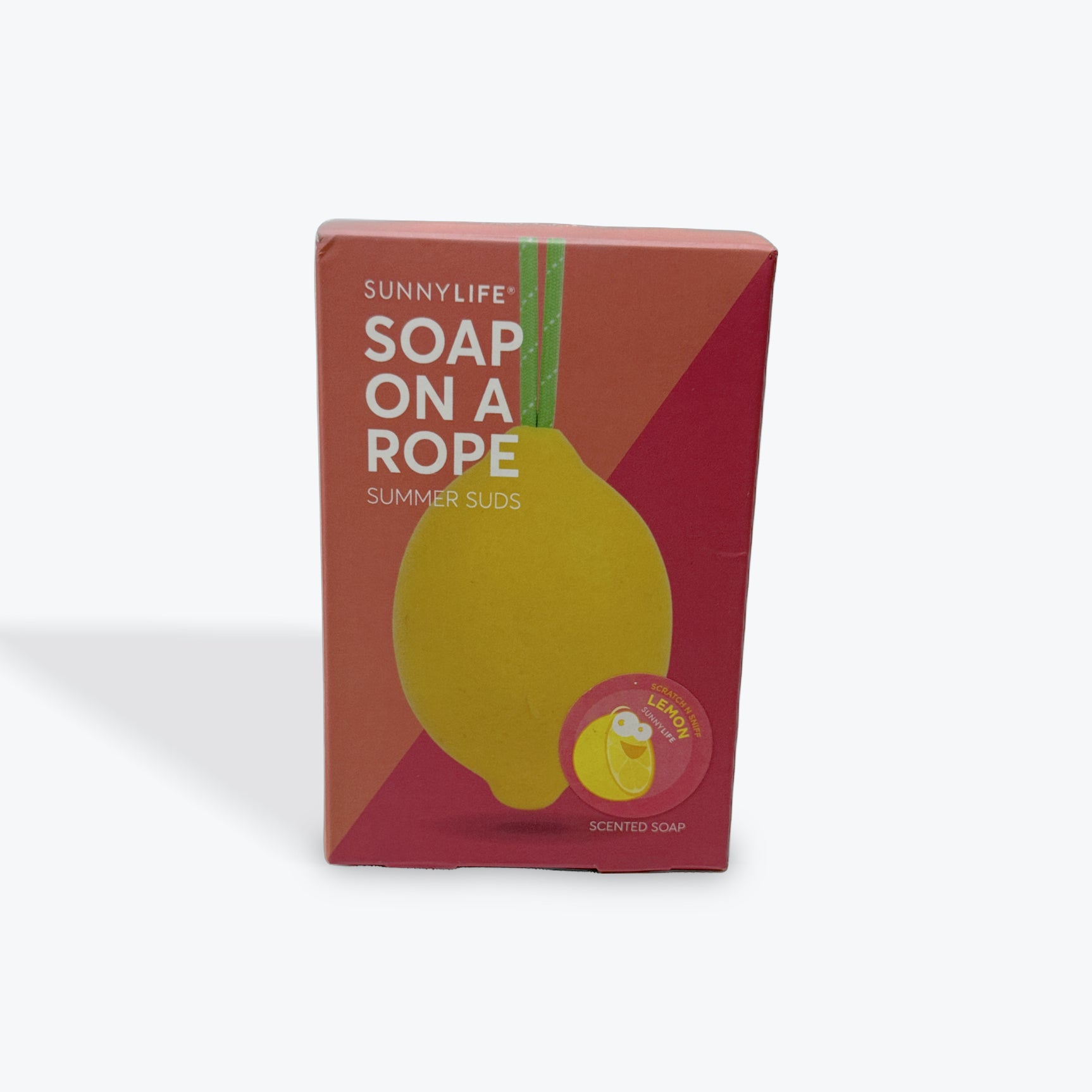 Sunnylife Soap On a Rope - Scented Portable Cleansing Bar - Lemon Yellow