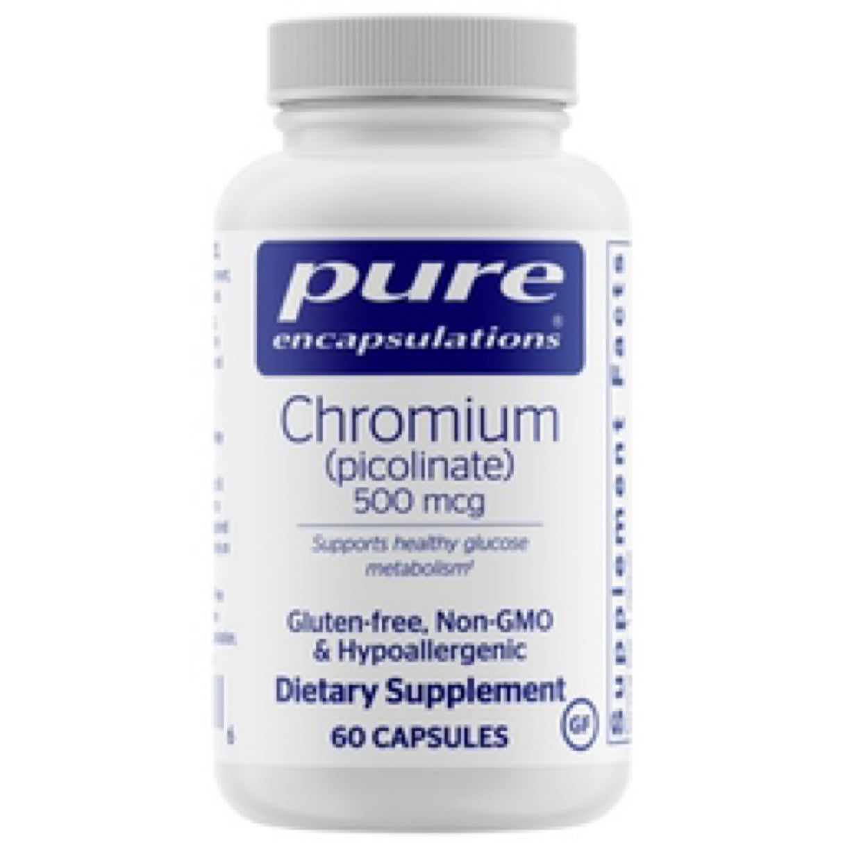 Pure Encapsulations Chromium (Picolinate) 500 mCG | Hypoallergenic Supplement for Healthy Lipid and Carbohydrate Metabolism Support* | 60 Capsules