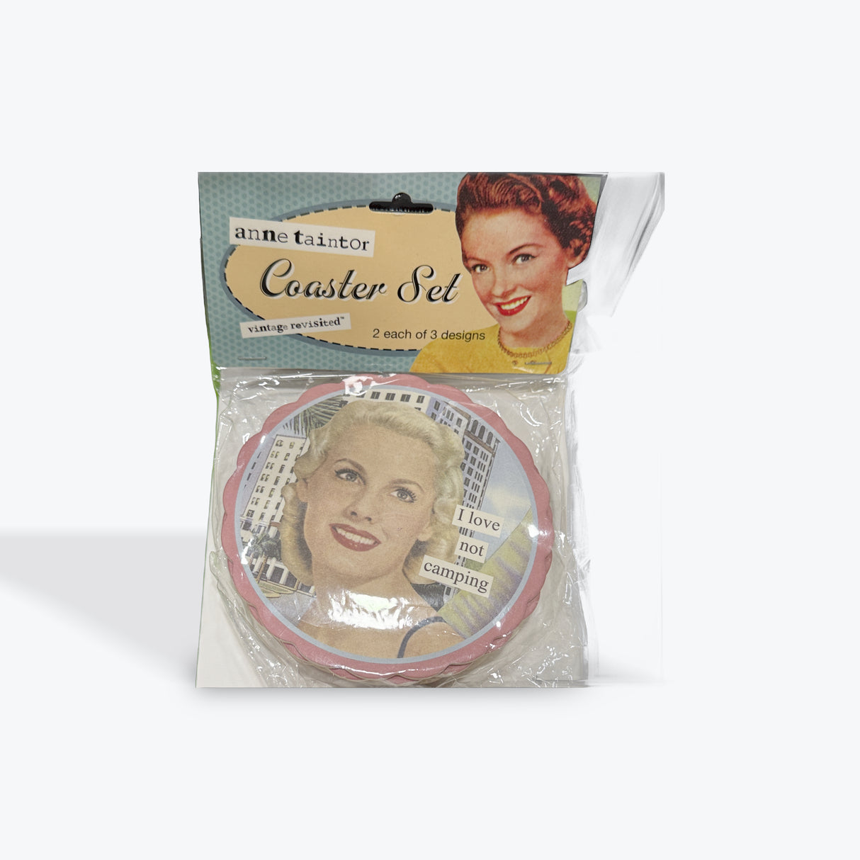 Anne Taintor 6pc Coaster Set Vintage Revisited 2 Each 3 Designs High Maintenance