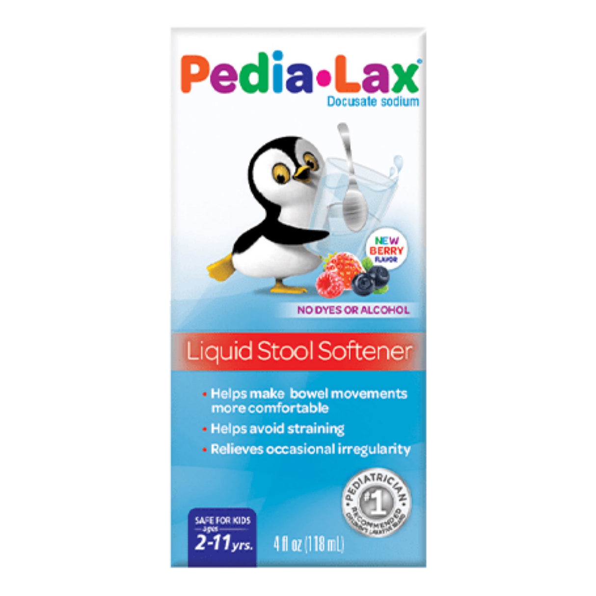 PediaLax Liquid Stool Softener Fruit Punch, 4.0 fl oz