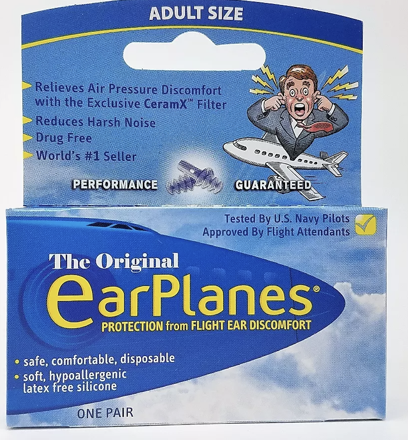 EarPlanes Ear Plugs 1 Pair (Pack of 6)
