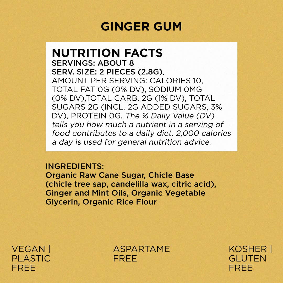 Ginger Chewing Gum - Natural + Plastic-Free - Image 2