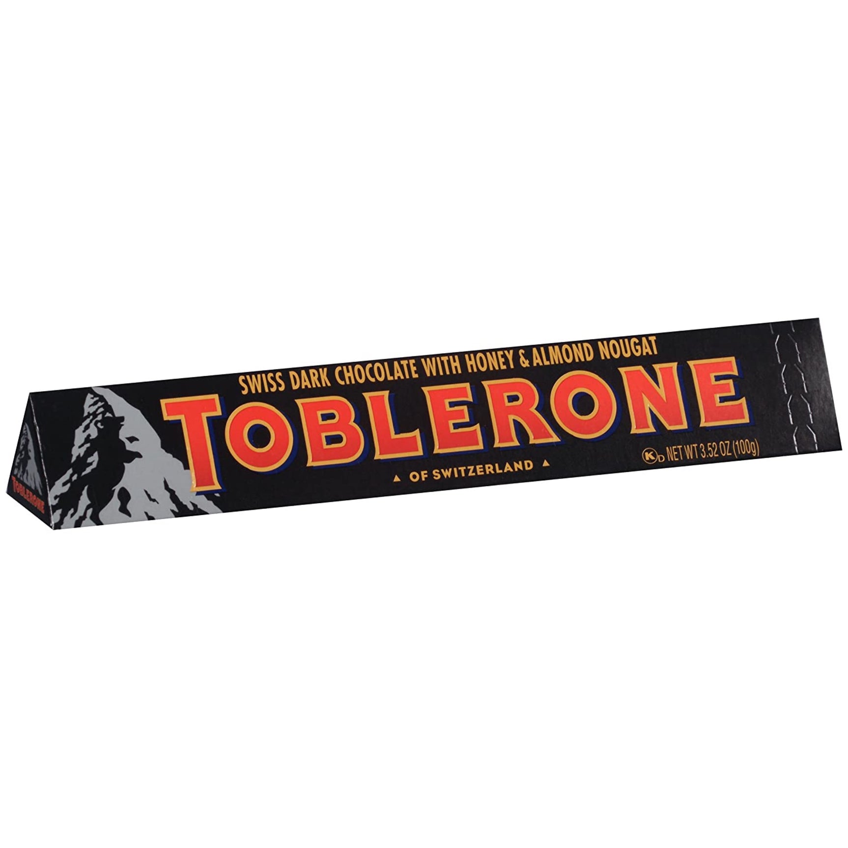 Toblerone Swiss Dark Chocolate with Honey & Almond Nougat - Image 2