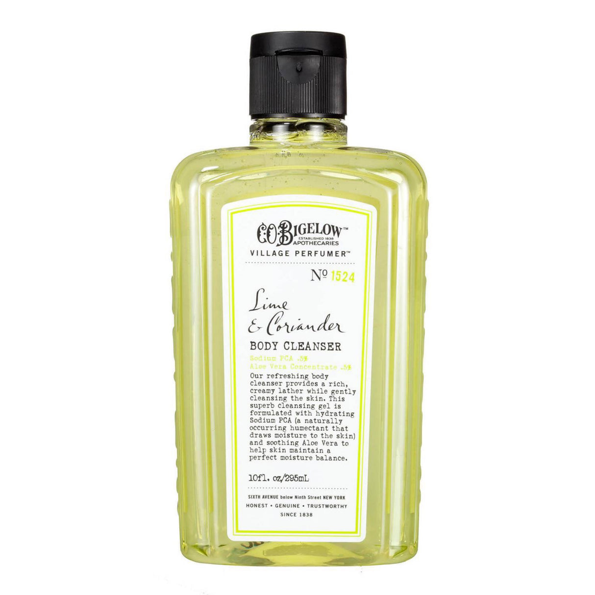 C.O. Bigelow Body Cleanser, Lime Coriander- No. 1524, Moisturizing Body Wash for Men & Women with Aloe Vera