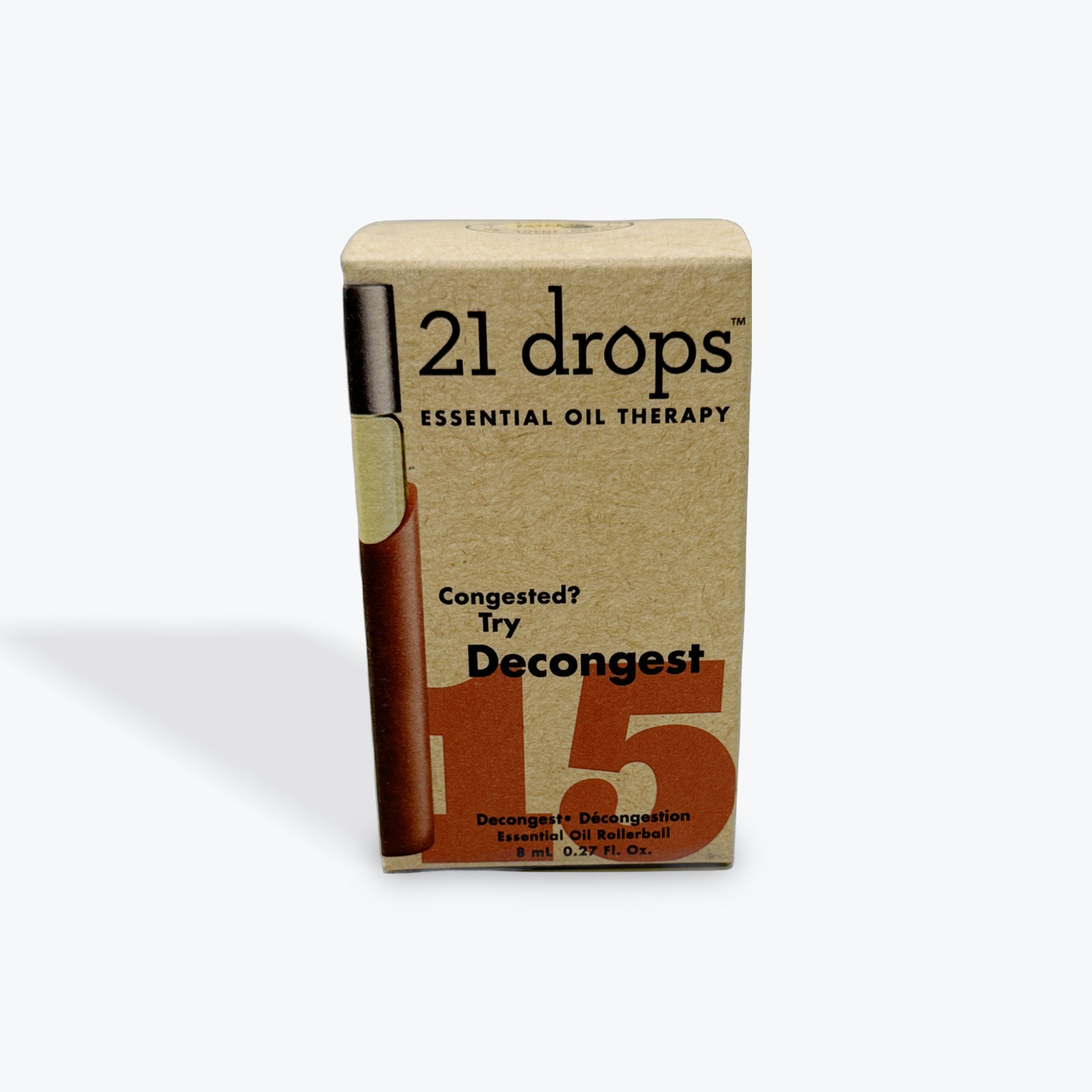 21 Drops Decongest Essential Oil Blend Bottle