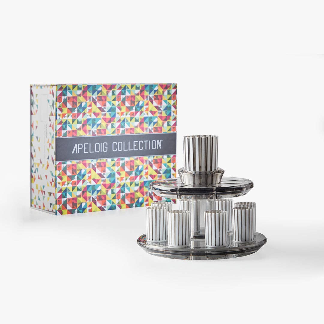 Kiddush Wine Fountain Set: Smoke_White