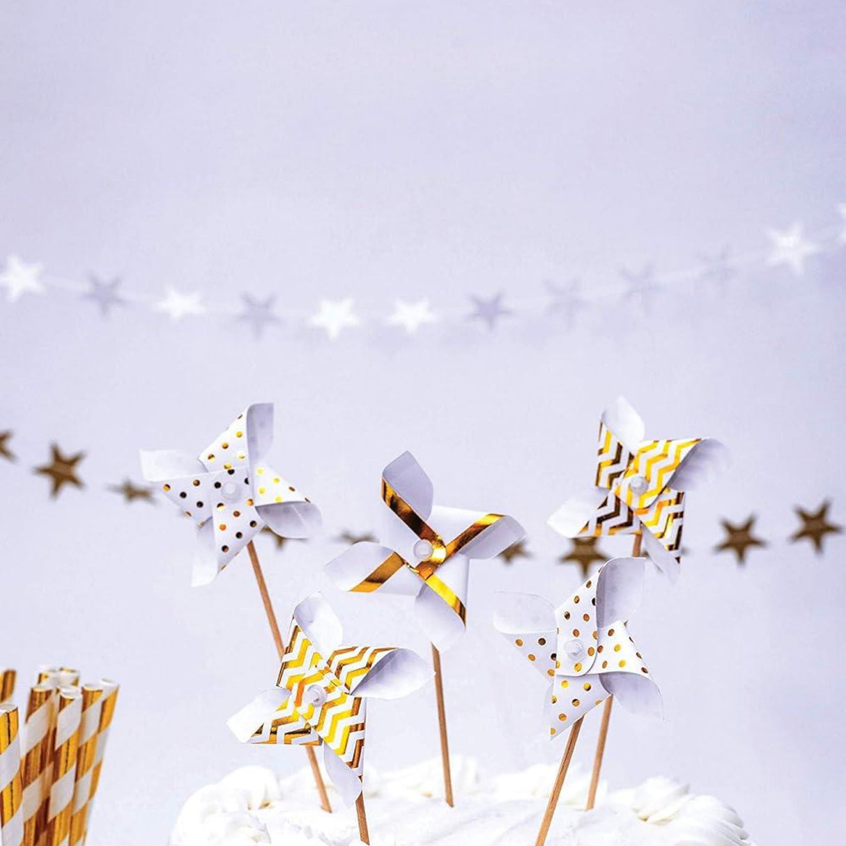 Party Partners 2 Glitter Mini Star Garland Party Banners - 3 yards each