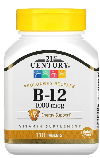 21st Century, B-12, Prolonged Release, 1,000 mcg, 110 Tablets