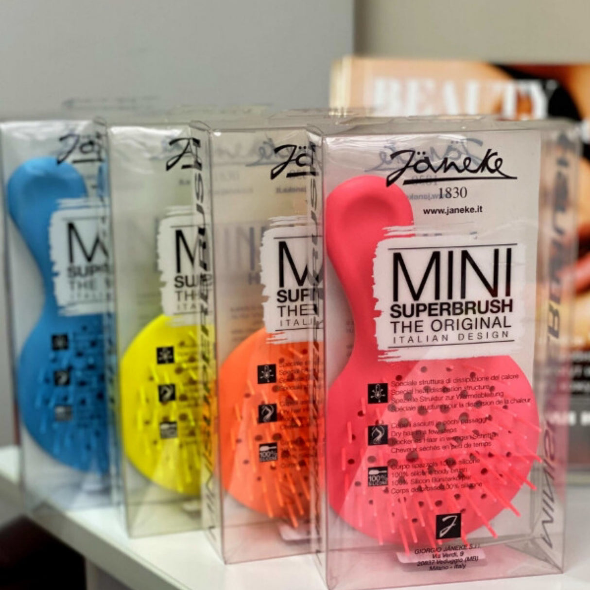 Janeke Mini Superbrush The Original Turquoise