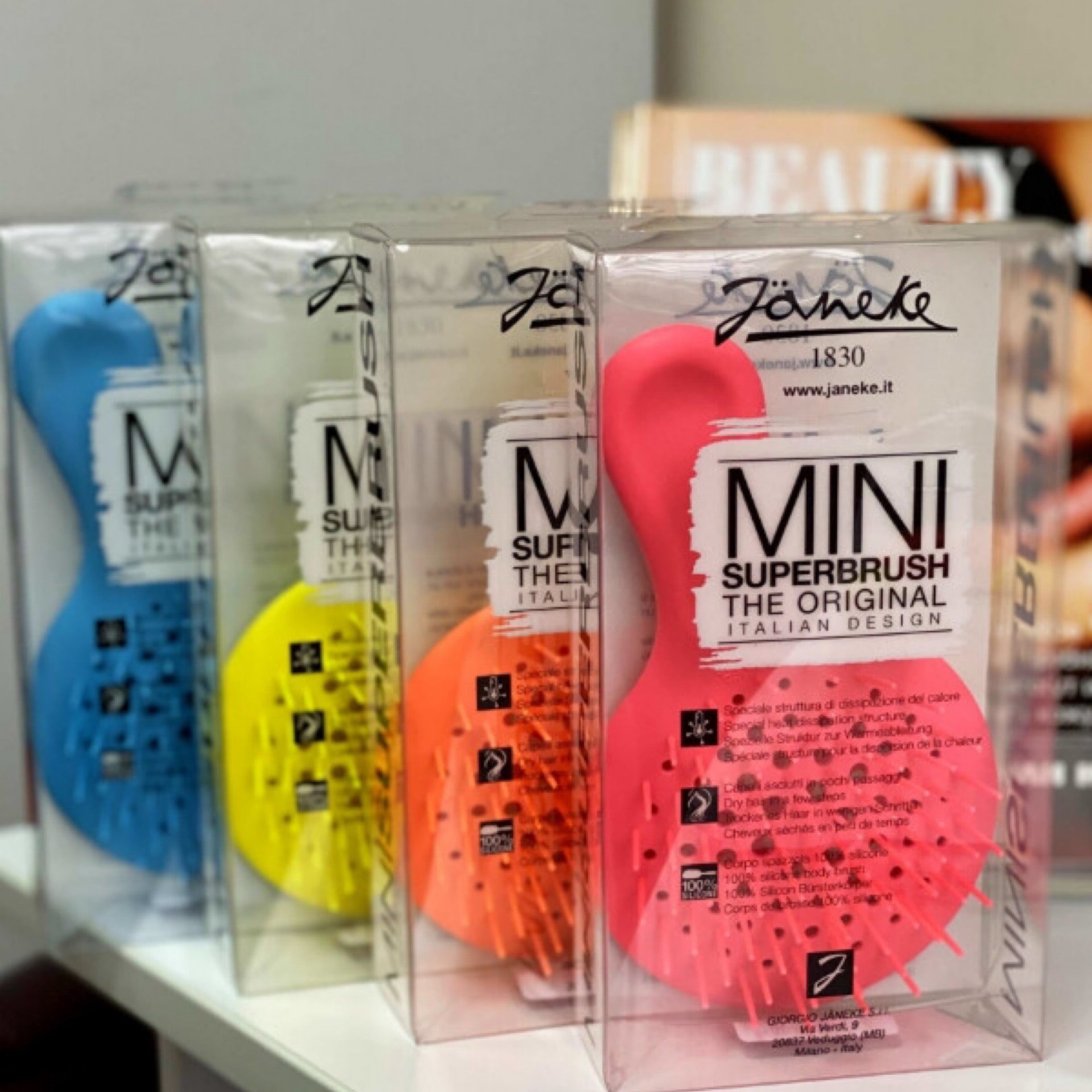 Janeke Mini Superbrush The Original Turquoise