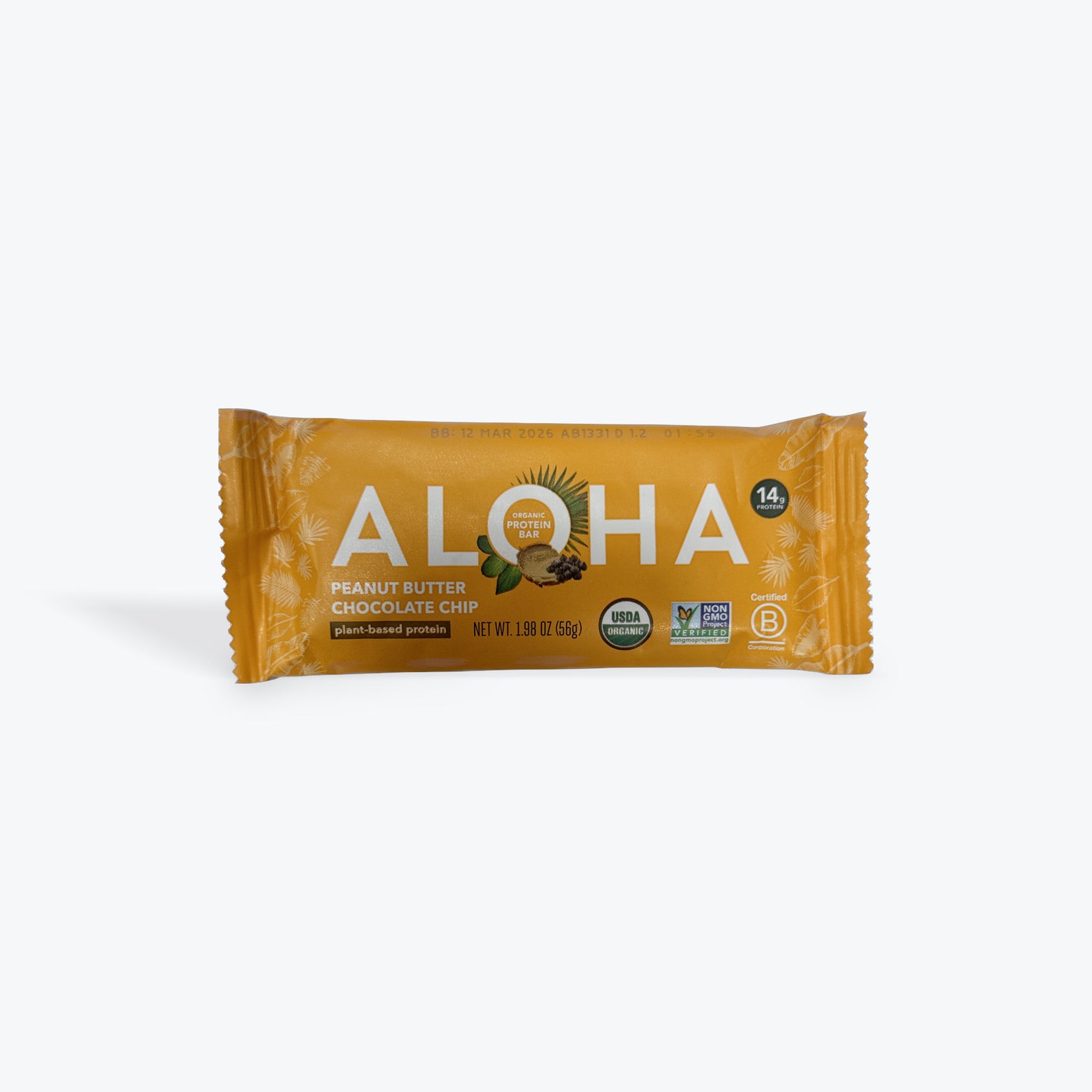 Aloha Peanut Butter Chocolate Chip Organic Protein Bar