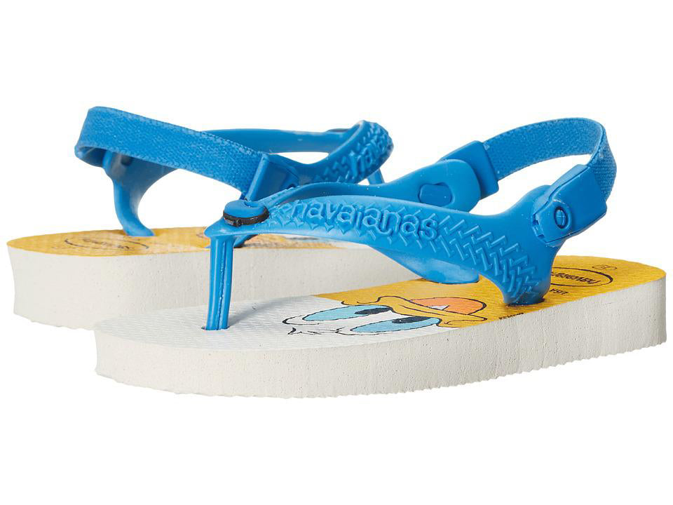 Havaianas Baby Disney Classics Sandal Flip Flop with Backstrap (Toddler), White/Blue