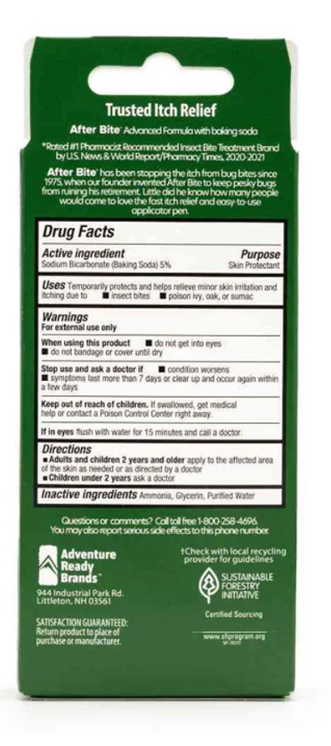 After Bite Advanced Formula Itch Eraser Portable Instant Relief bite Treatment .5 oz