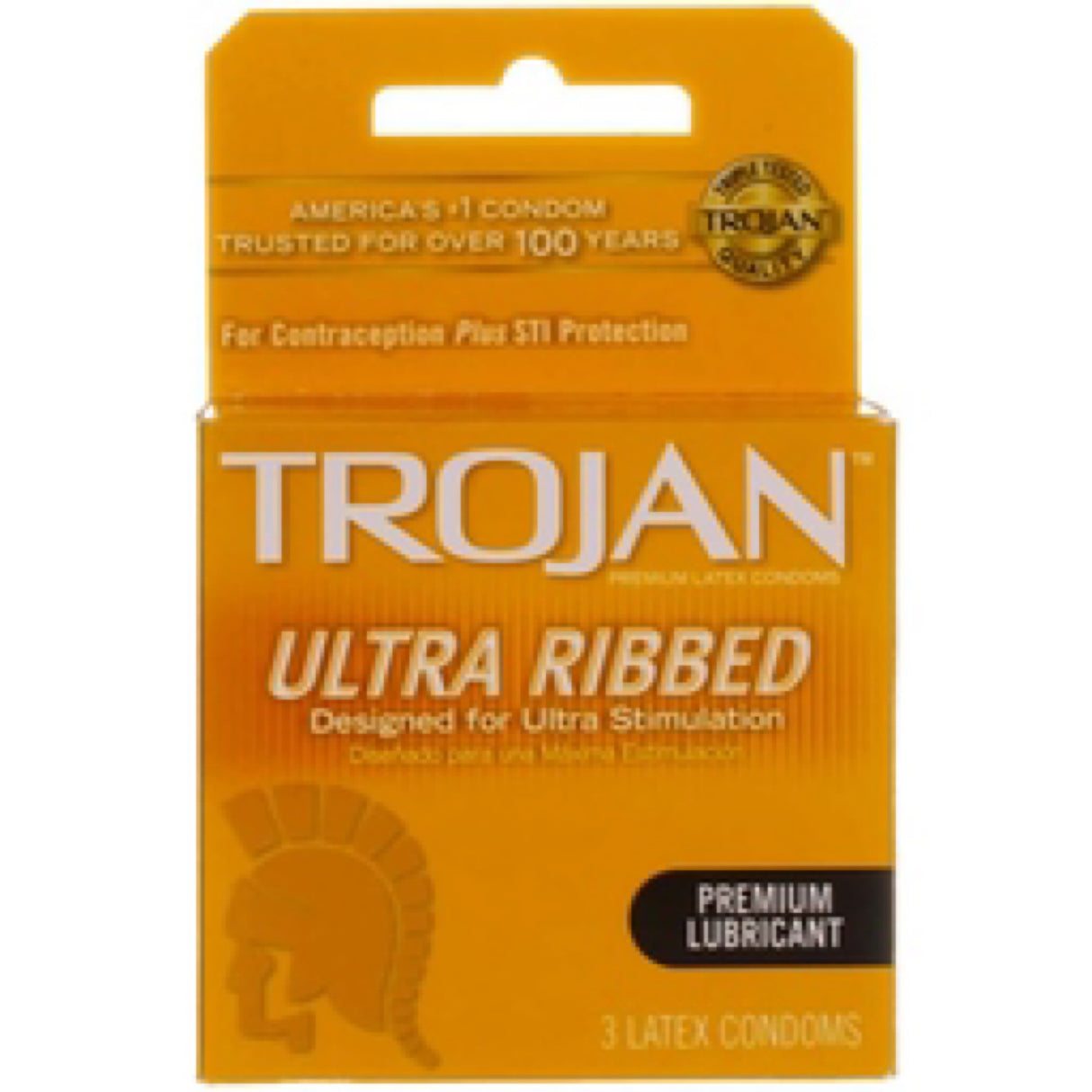 Trojan Ultra Ribbed Premium Lubricant 3 box