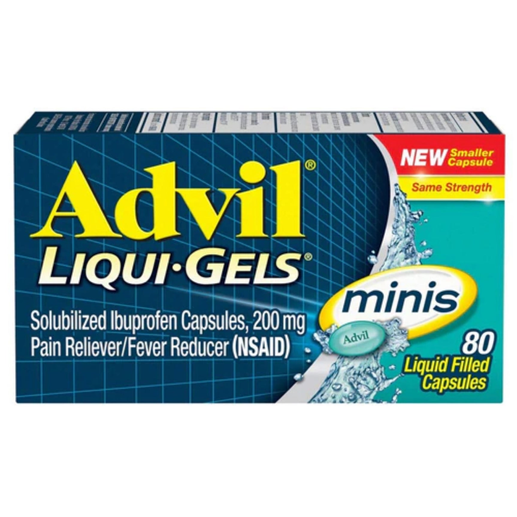 Advil Pain Reliever and Fever Reducer Liqui-Gel Minis, 80 Count