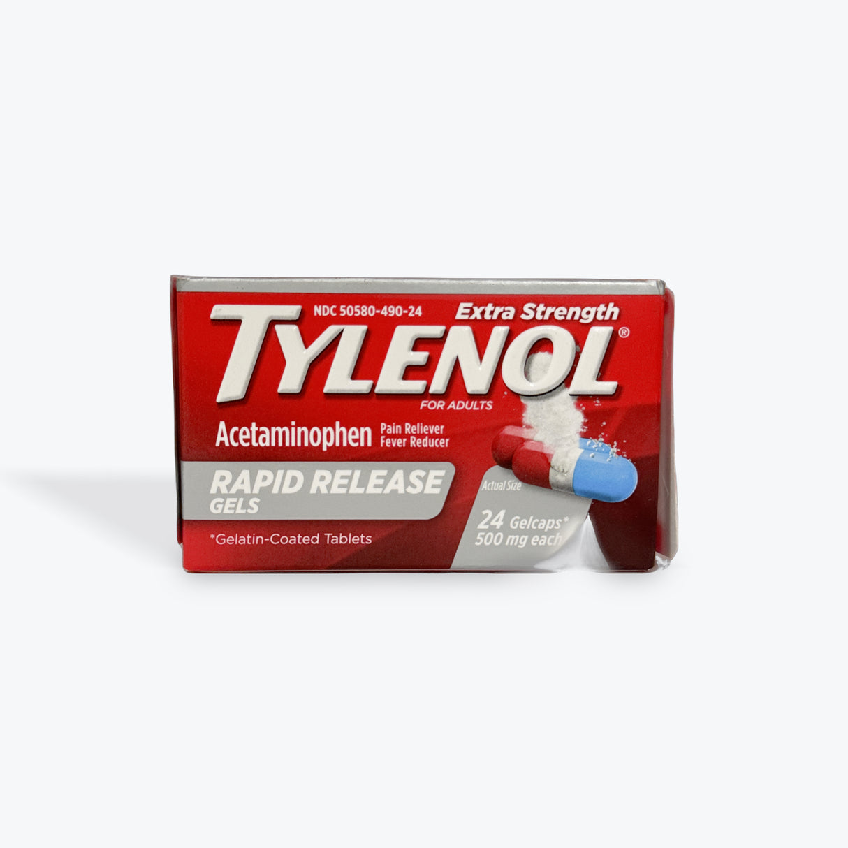 Tylenol Extra Strength Acetaminophen Rapid Release Gels for Pain & Fever Relief 24 gelcaps