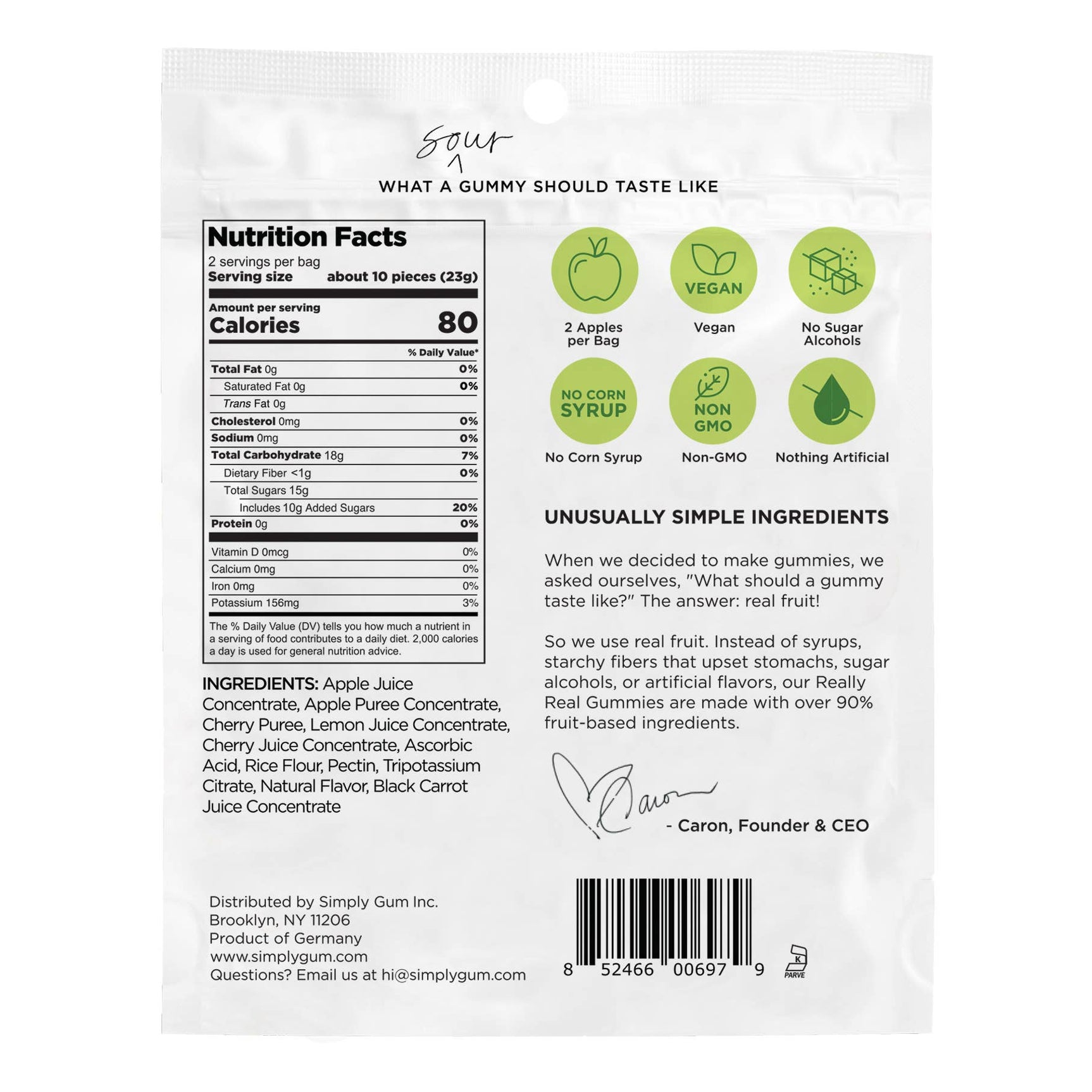 Really Real Gummies - Sour Apple & Cherry (1.8 oz Bags) - Image 2