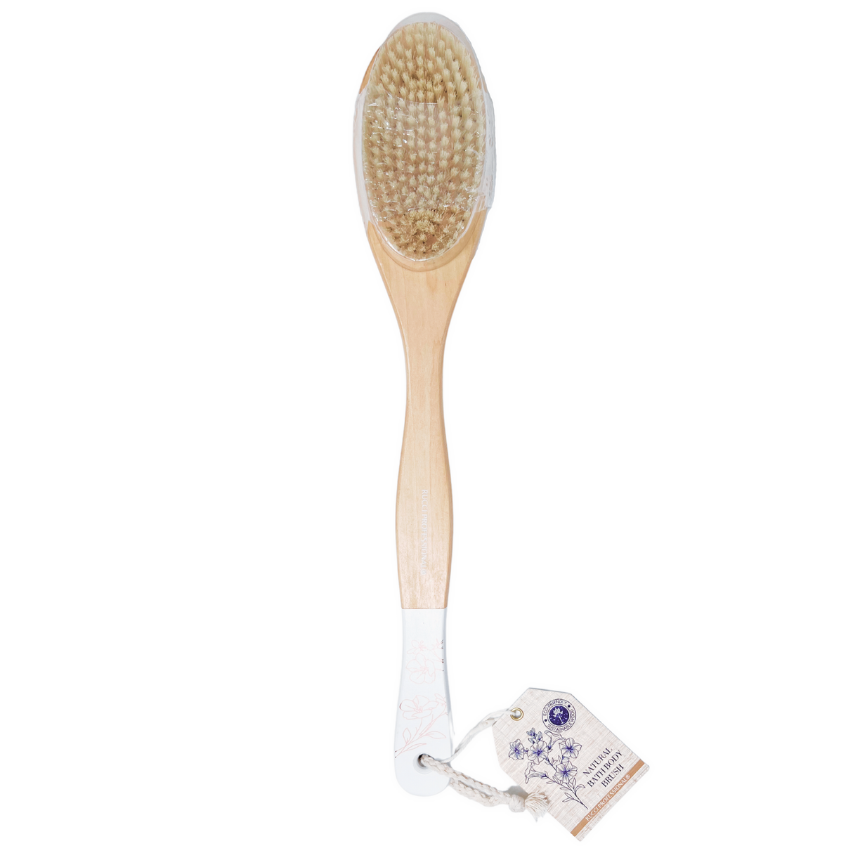 RL438 Bamboo Bath Brush: White