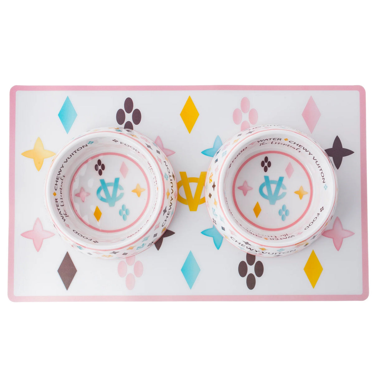 White Chewy Vuiton Placemat