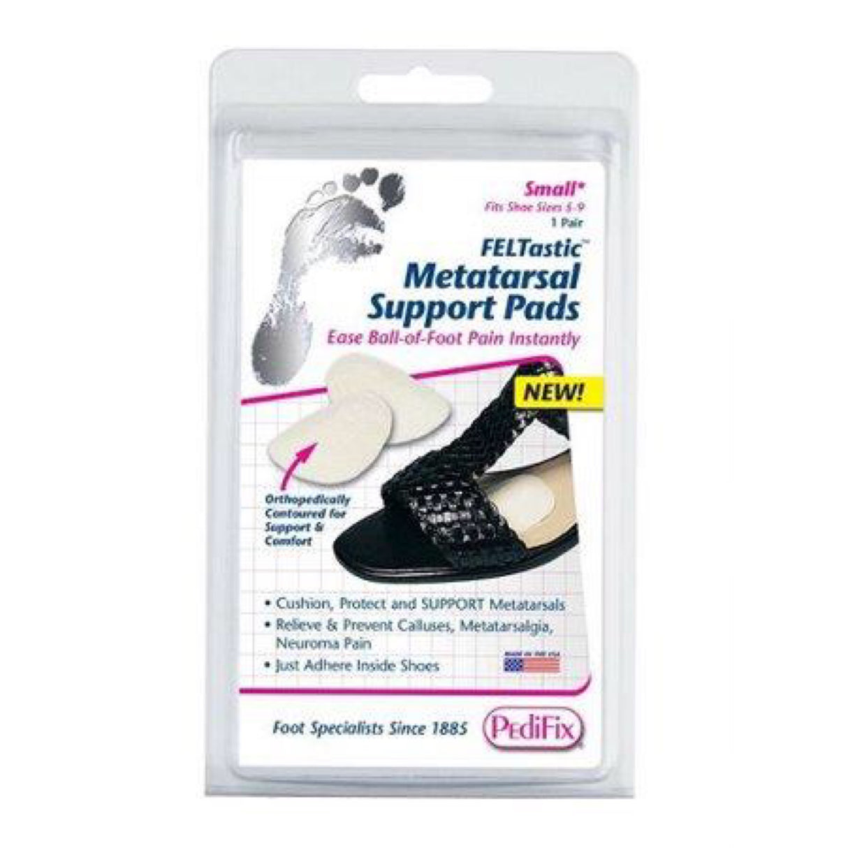 Pedifix Feltastic Metatarsal Support Pads, Medium, 1 Pair