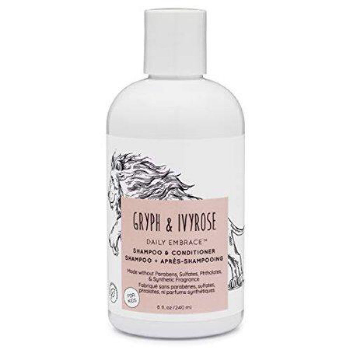 Gryph and IvyRose Daily Embrace 2-in-1 Sulfate Free and Paraben Free Shampoo and Conditioner