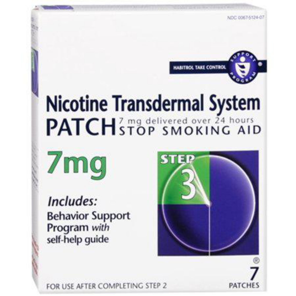 Habitrol Nicotine Transdermal System Step 3 7 mg Stop Smoking Aid