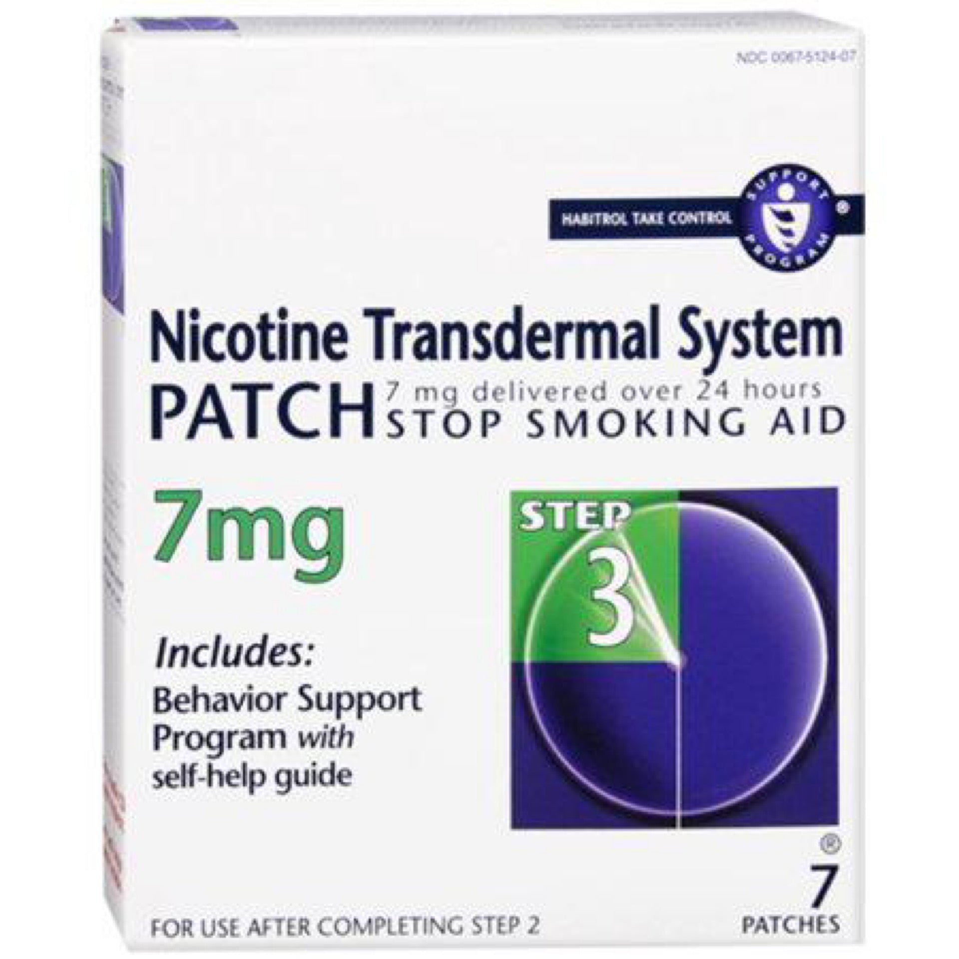 Habitrol Nicotine Transdermal System Step 3 7 mg Stop Smoking Aid