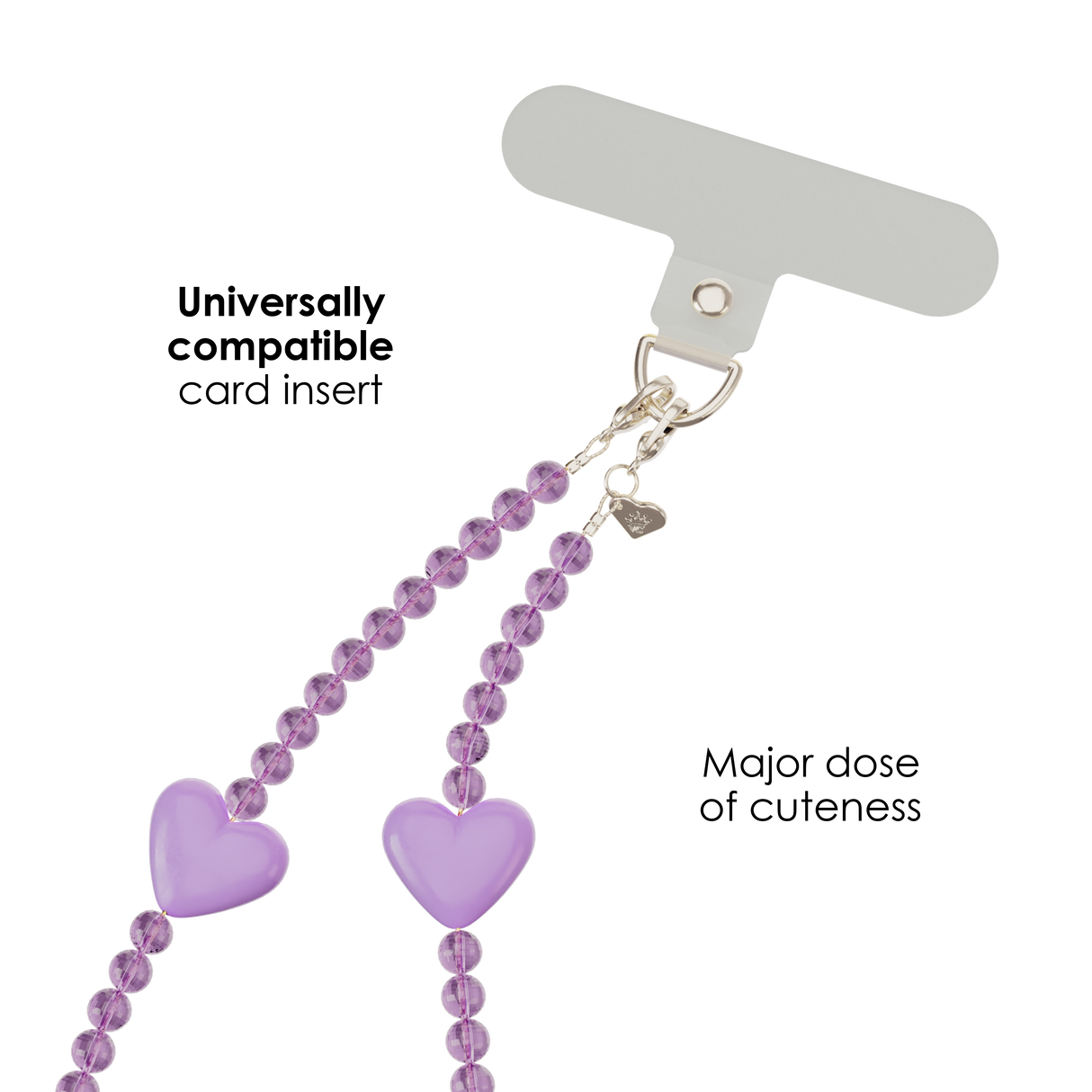 Purple Heart Phone Charm