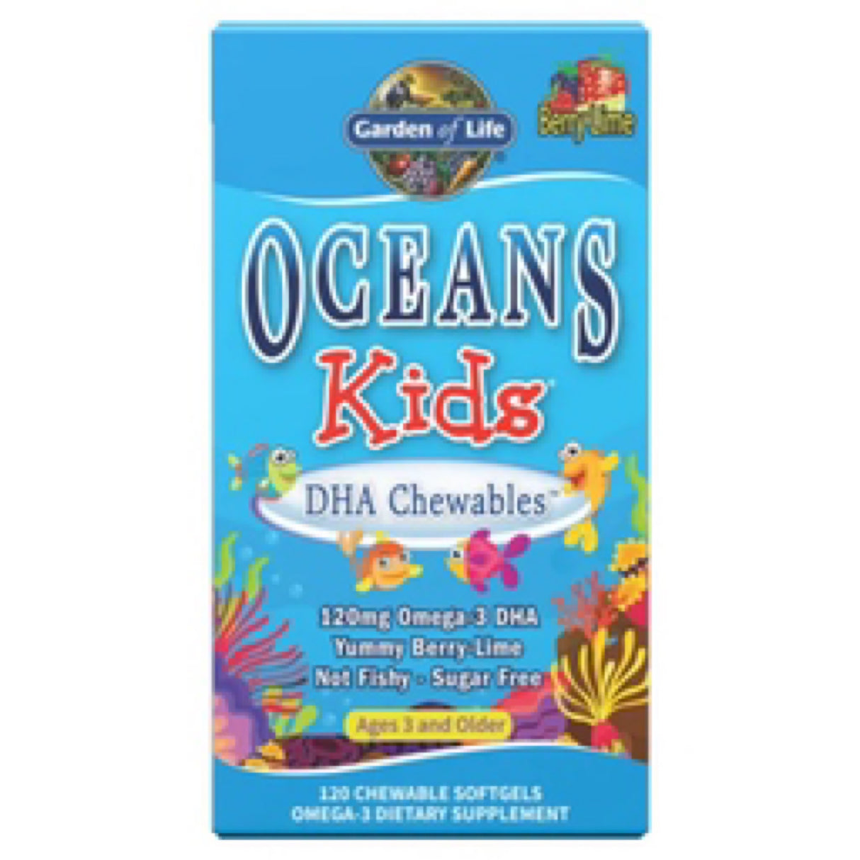 Garden of Life Oceans Kids DHA Chewables 120 Chewable Softgels