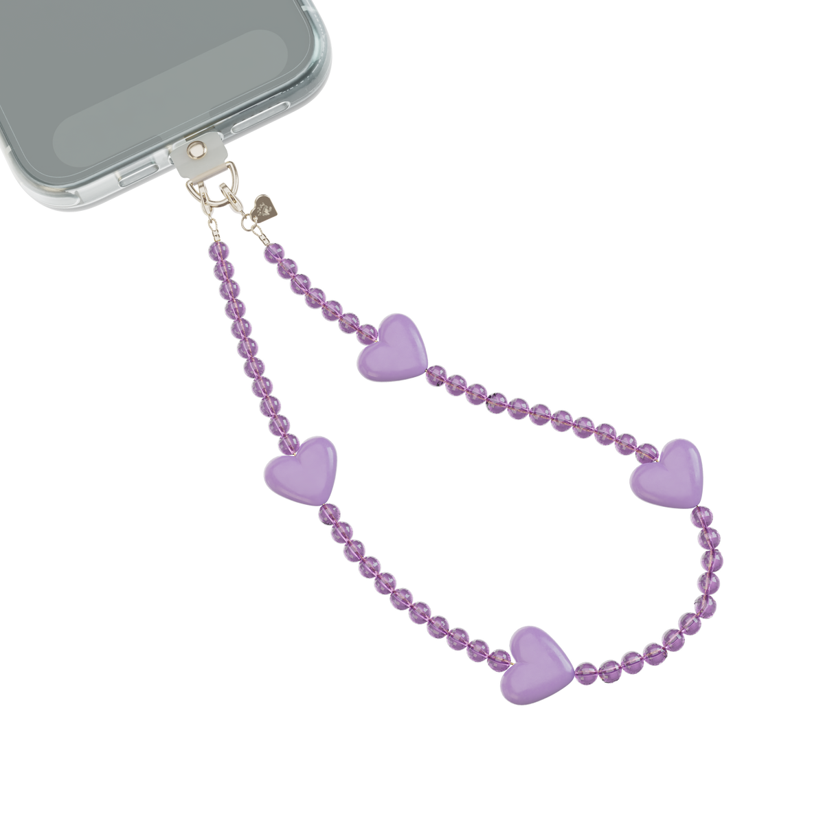 Purple Heart Phone Charm