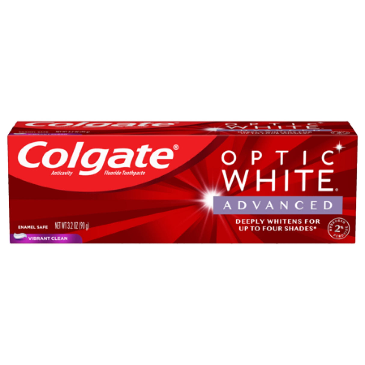 Colgate Optic White Advanced Teeth Whitening Toothpaste White oz Tube