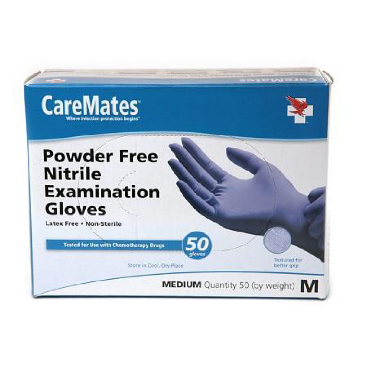 Caremates Powder-Free Nitrile Examination Gloves