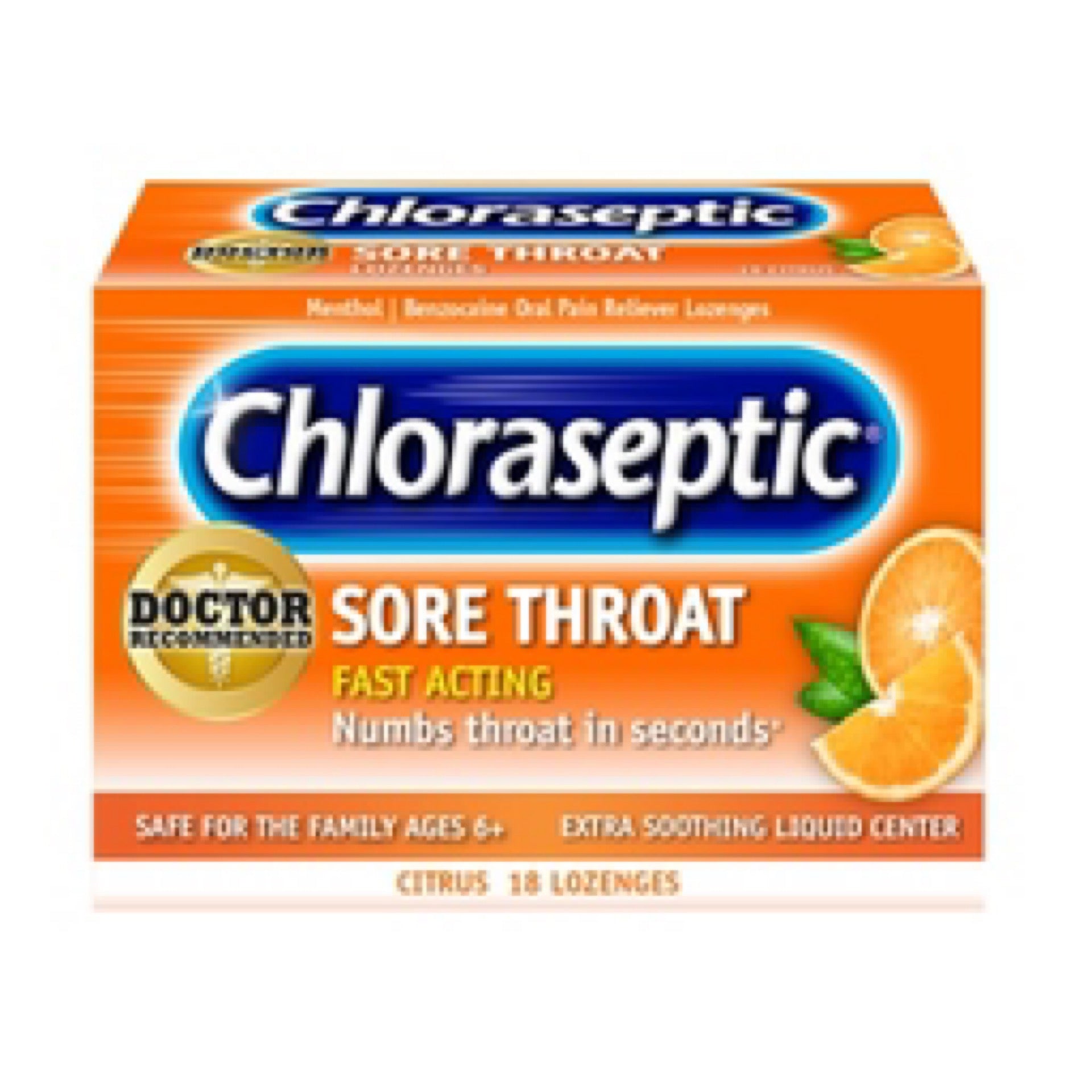 Chloraseptic Sore Throat Lozenges Citrus Flavor