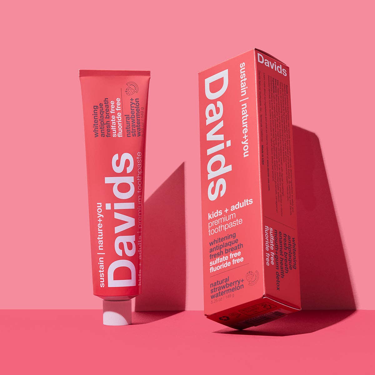 Davids Premium Toothpaste Davids kids+adults premium toothpaste/strawberry watermelon - Image 2