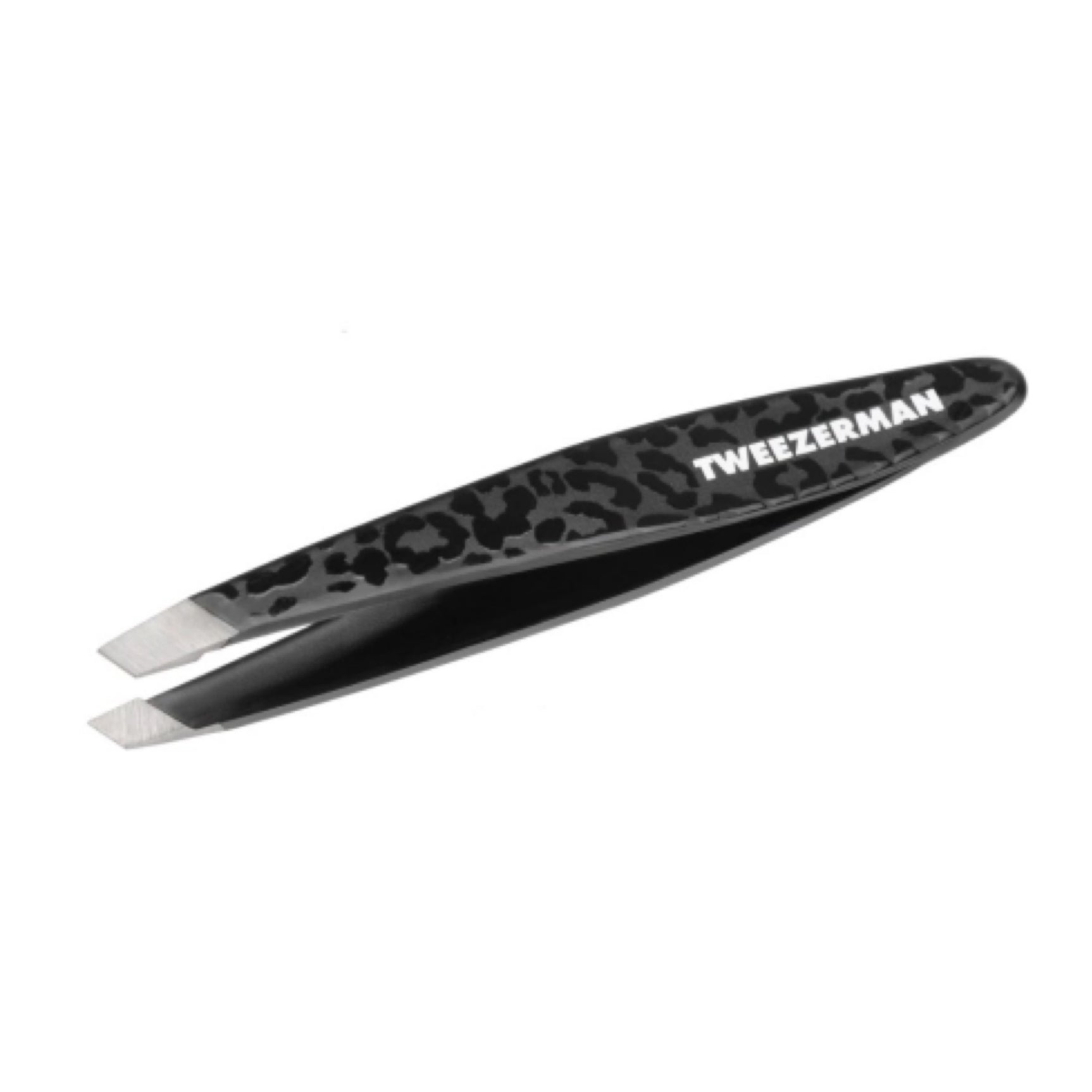 TWEEZERMAN Mini Slant Tweezer Black Leopard