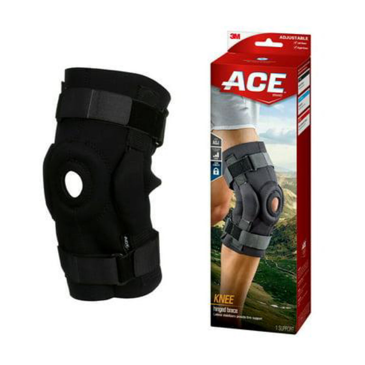 ACE Brand Hinged Knee Brace One Size Fits Most